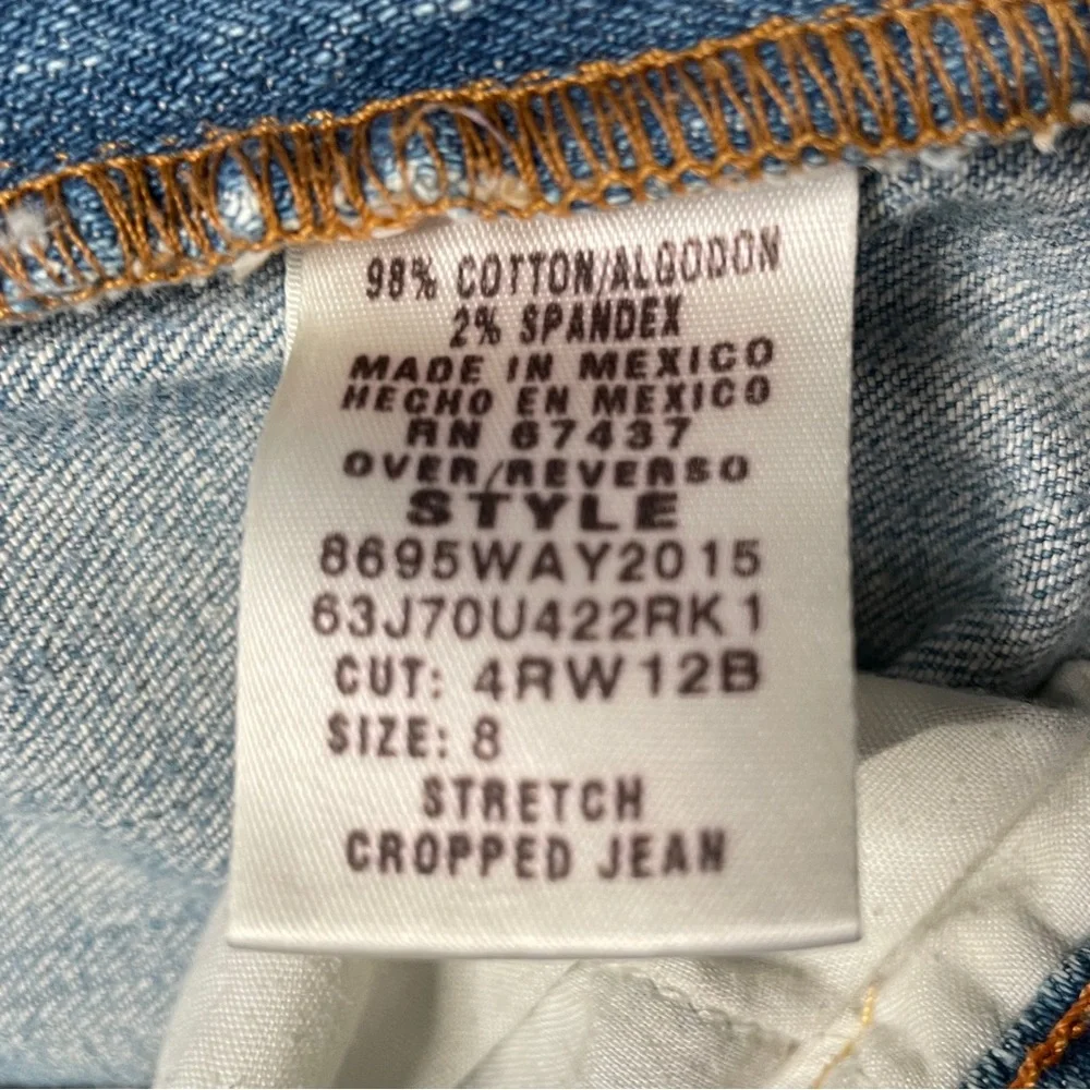 POLO‎ RALPH LAUREN Stretch Cropped Jean Womens 8 (32x22) Blue Stretch Straight